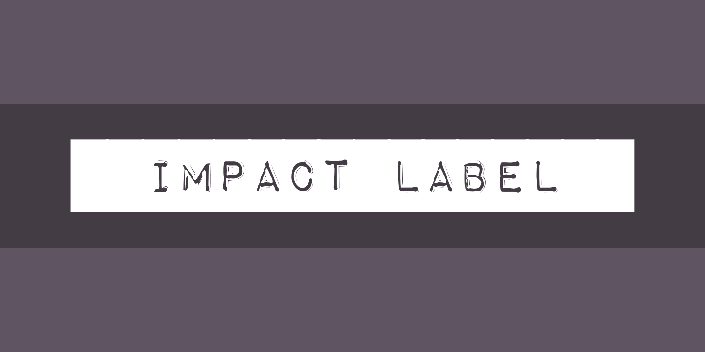 Przykład czcionki Impact Label